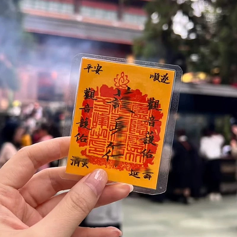 Taoist Blessed Talisman - Handcrafted Spiritual Charm for Luck, Love & Wealth